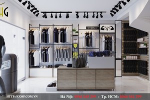 Những gam màu đẹp trong thiết kế shop thời trang nam
